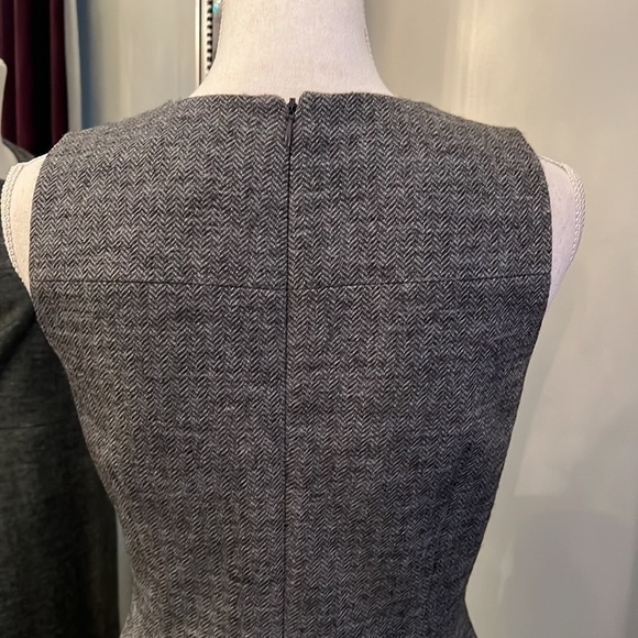 NWOT J. Crew Gray Wool Herringbone Sheath Dress Size 4 - Picture 6 of 11